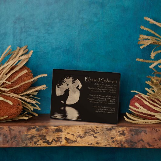 Samhain Wolf Owl Raven Decor Fotoplatte (Seite)