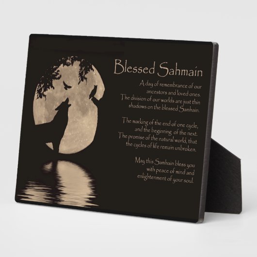 Samhain Wolf Owl Raven Decor Fotoplatte (Seite)