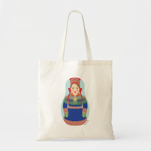 Sami (braunes Haar) Matryoshka-Beutel Tragetasche (Vorne)