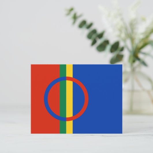 Sami Flag Postkarte (Stehend Vorderseite)