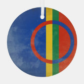 Sami-Flagge Ornament Aus Glas (Rückseite)