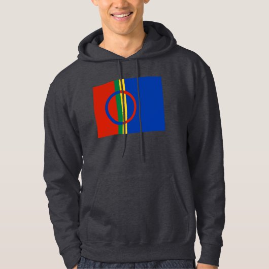 Sami FlaggeHoodie (dunkelgrau) Hoodie (Vorderseite)