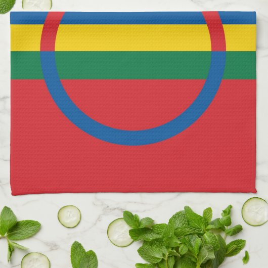 Sami Leute Flaggen Handtuchskandinavien Geschirrtuch (Gefaltet)