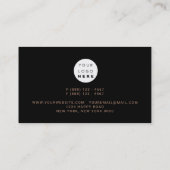 Sami Metallic Rose Gold Black Frame Custom Busines Visitenkarte (Rückseite)