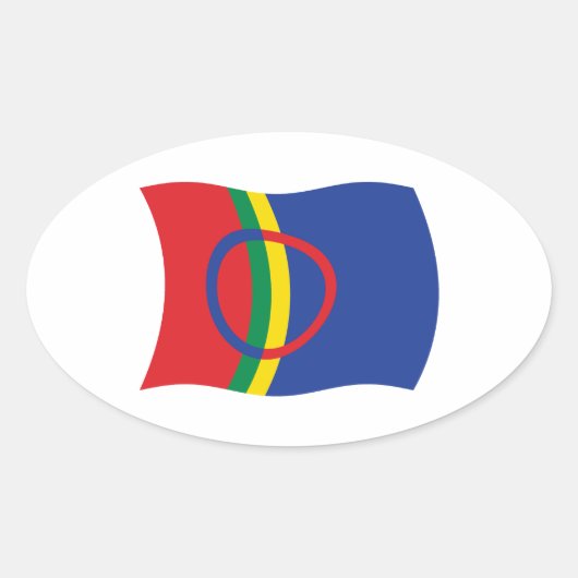 Sami People-Flag-Aufkleber Ovaler Aufkleber (Vorderseite)