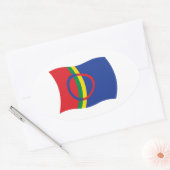 Sami People-Flag-Aufkleber Ovaler Aufkleber (Umschlag)