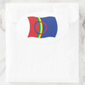 Sami People-Flag-Aufkleber Ovaler Aufkleber (Tasche)