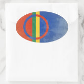 Sami People Flag Ovaler Aufkleber (Tasche)