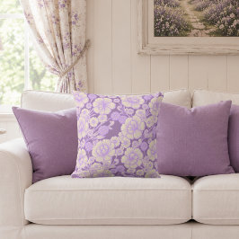 Sami 💜 Purpur Barock Blumenmuster Kissen