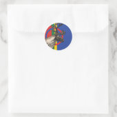 Sami Reindeer Saami National Animal Flag Runder Aufkleber (Tasche)