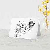 Sami Reindeer Sled Ride Karte (Gelbe Blume)