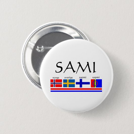 Sami und skandinavische Flaggen Button (Vorne & Hinten)