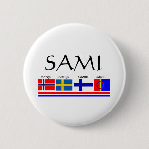 Sami und skandinavische Flaggen Button