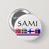 Sami und skandinavische Flaggen Button (Vorne & Hinten)