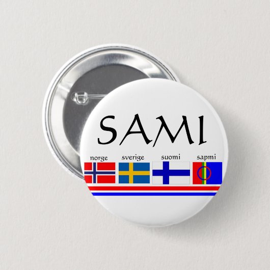 Sami und skandinavische Flaggen Button (Vorne & Hinten)