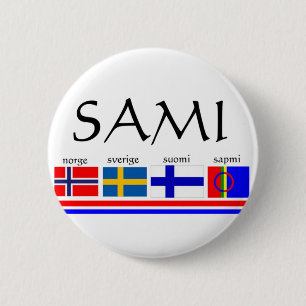 Sami und skandinavische Flaggen Button