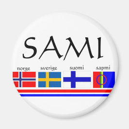 Sami und skandinavische Flaggen Magnet