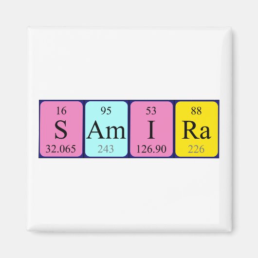Samira Periodenmagnet Magnet (Vorne)