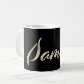 Samira white gold Handwriting Tasse Kaffeetasse (Vorderseite Links)
