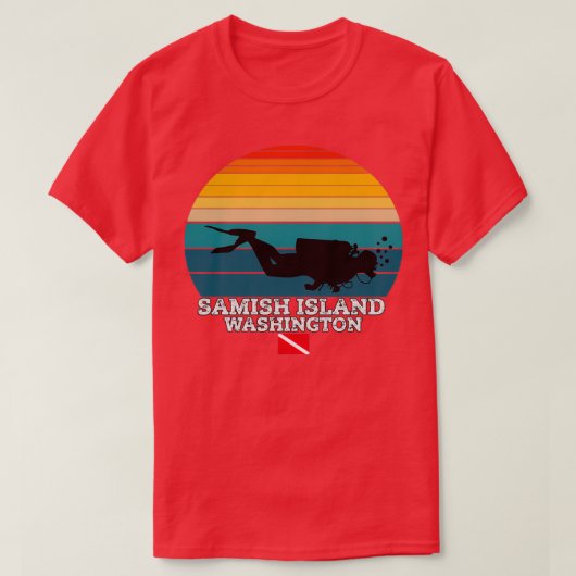 Samish Island US Island Scuba Diving T-Shirt (Design vorne)