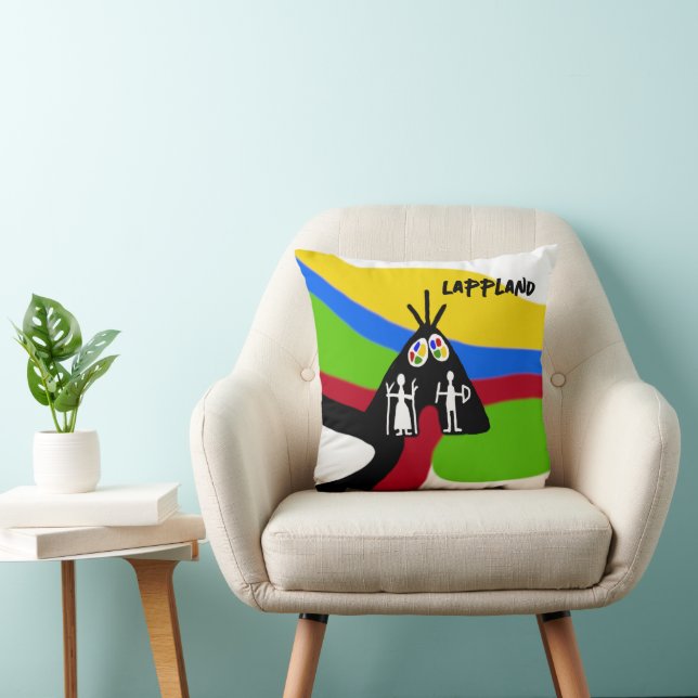 Samisk Design Unik kudde med text Kissen (Stuhl )