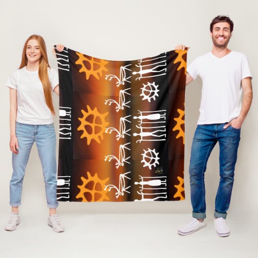 Samisk inspiration samiska tecken fleecedecke (Beispiel)