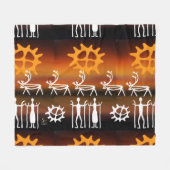 Samisk inspiration samiska tecken fleecedecke (Vorderseite (Horizontal))