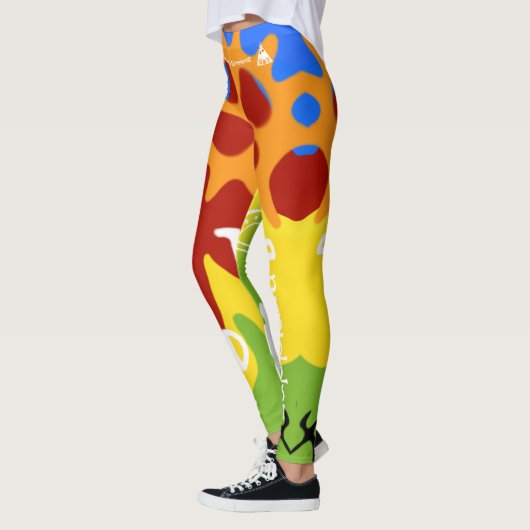 Samiska mönster figurer i många färger leggings (Links)