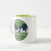 Sammamish River Trail Washington Zweifarbige Tasse (Vorderseite Links)