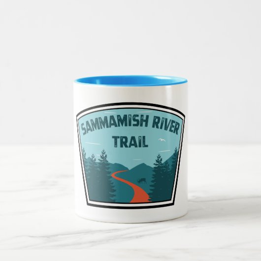 Sammamish River Trail Washington Zweifarbige Tasse (Mittel)