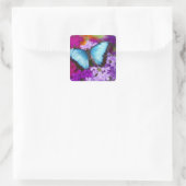 Sammamish Washington Tropical Butterfly Quadratischer Aufkleber (Tasche)