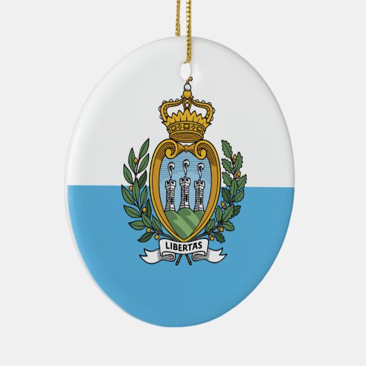 Sammarinese Fahne Ornament (Rechts)