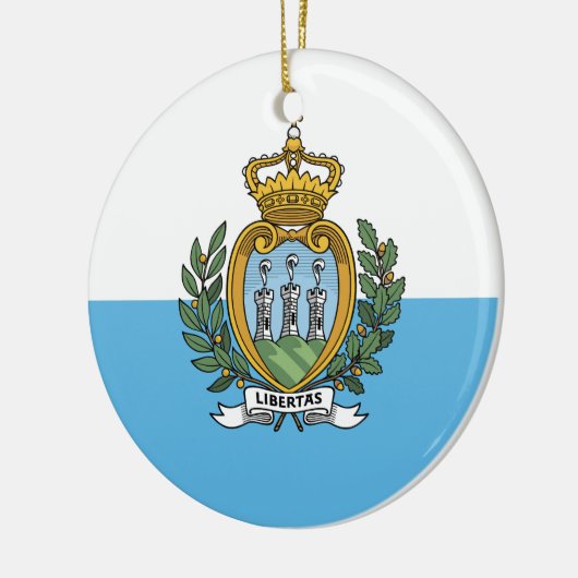 Sammarinese Fahne Ornament (Links)