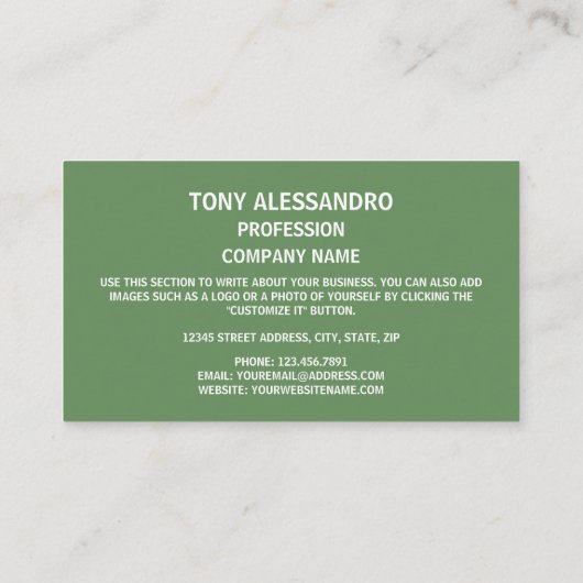 Sammarinese Flag & Coat of Arms, San Marino Visitenkarte (Rückseite)