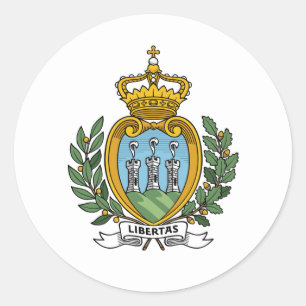 Sammarinese Wappen, San Marino Runder Aufkleber