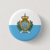 Sammarinische Flagge, Flagge von San Marino Button (Vorderseite)