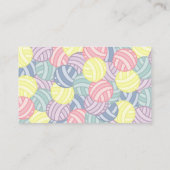 Sammelbälle aus Garnen und Korb Visitenkarte (Rückseite)