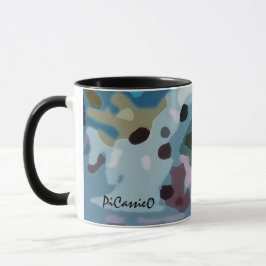 Sammelbare bunte abstrakte Kunst-Tasse durch Tasse