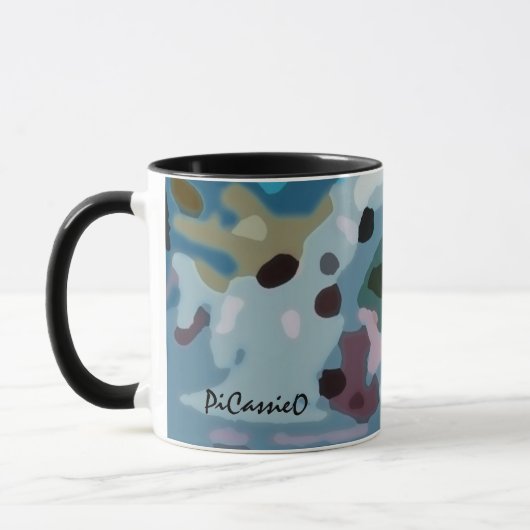 Sammelbare bunte abstrakte Kunst-Tasse durch Tasse (Links)