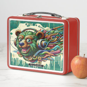 Sammelbare Bunte Bären-Lunchbox-Kunst Metall Brotdose
