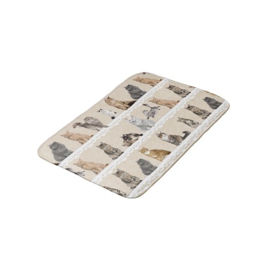 Sammelbare Katzen-Bad-Matte Badematte (Schrägansicht)