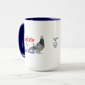 Sammelbare Reihe Janssen laufende Tauben Tasse (Vorderseite Links)