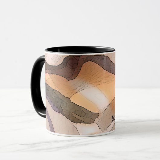 Sammelbare subtile Farbabstrakte Kunst-Tasse Tasse (Vorderseite Links)