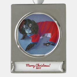 Sammelbare Verzierung der begrenzten Ausgaben-2017 Banner-Ornament Silber