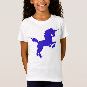 Sammelbarer Farbunicorn im blauen T-Shirt