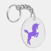 Sammelbarer Farbunicorn in LILA Schlüsselanhänger (Vorderseite links)