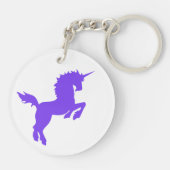 Sammelbarer Farbunicorn in LILA Schlüsselanhänger (Rückseite)