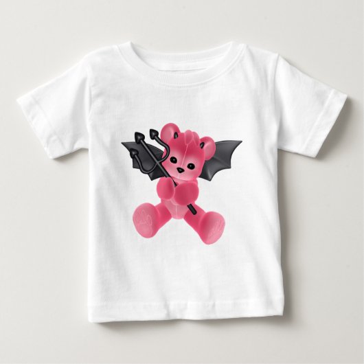 ♥ sammelbares Kunst ♥ Teufel-Teddybär ♥ (bear5) Baby T-shirt (Vorderseite)