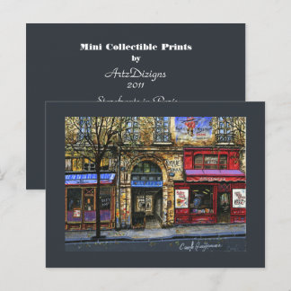 Sammeldrucke in Paris Mini Postkarte