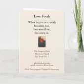 Sammelfähige Glow Forth Grußkarte Karte (Rückseite)